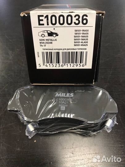 Колодки тормозные передние Hyundai Solaris