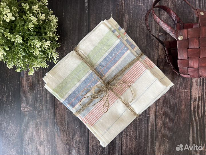 Кухонные полотенца СССР лен хлопок новые набор