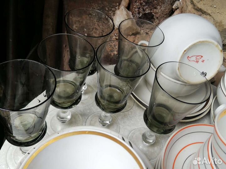 Чайные пары и фужеры СССР