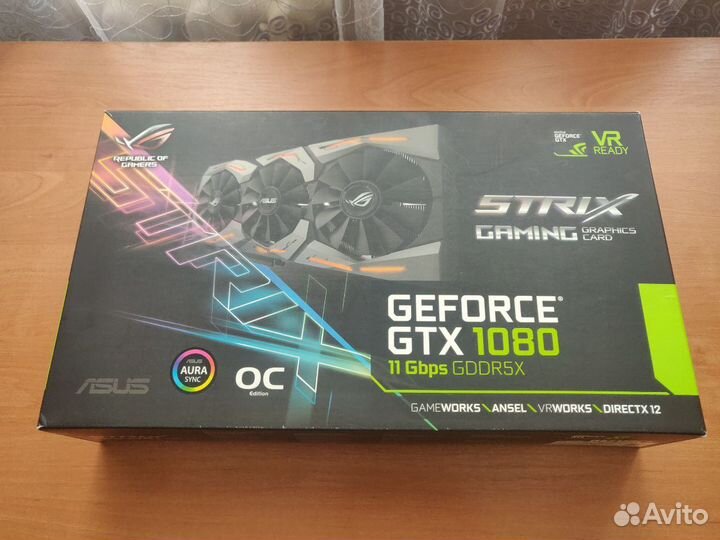 Видеокарта asus ROG strix GTX1080 gaming
