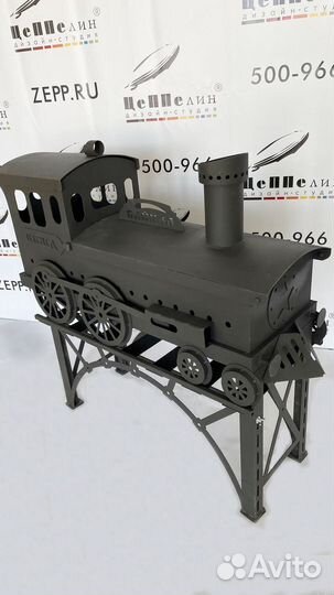 Мангал «паровоз Байкал» с крышкой