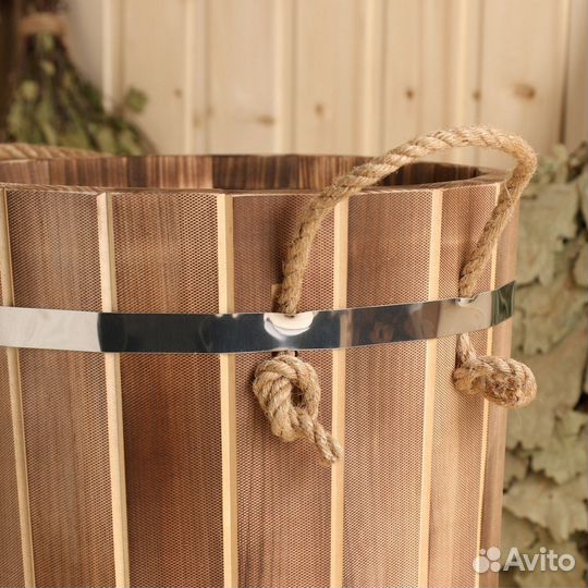 Запарник 10л, липа, пластиковая вставка