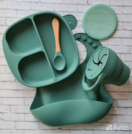 Силиконовая детская посуда