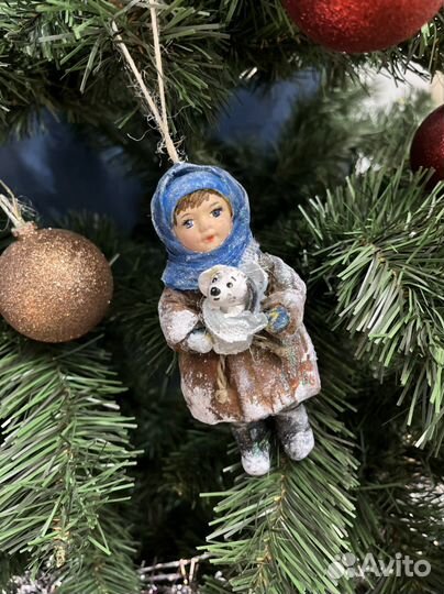 Ватные елочные игрушки