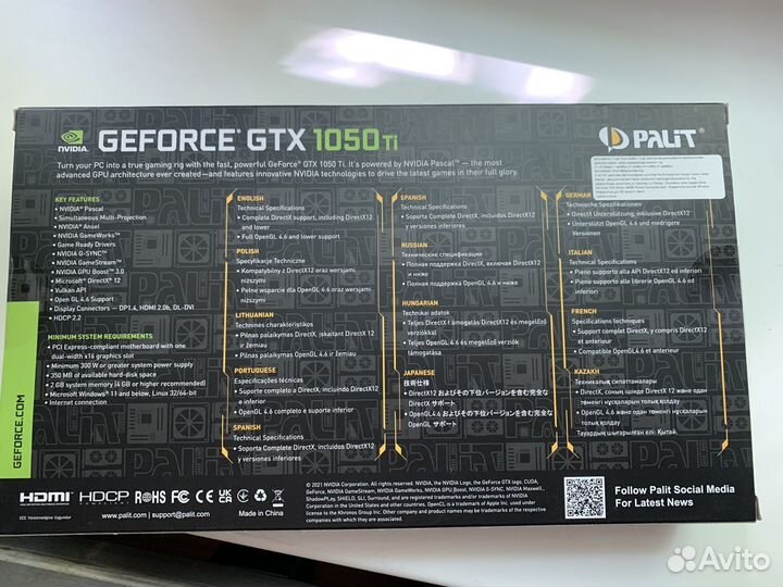 Видеокарта gtx 1050 ti 4gb