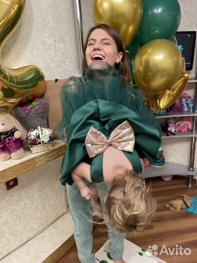 Аренда (прокат) платье изумрудное