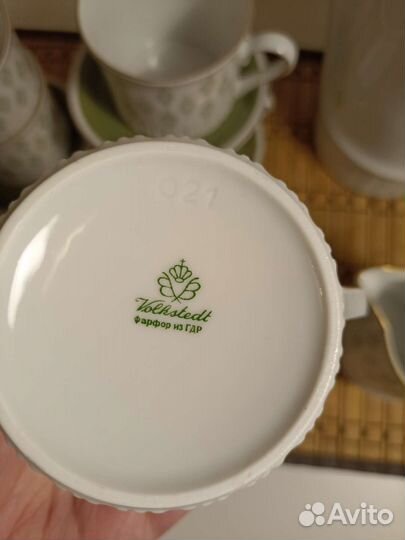 Чайно-кофейный сервиз гдр volkstedt