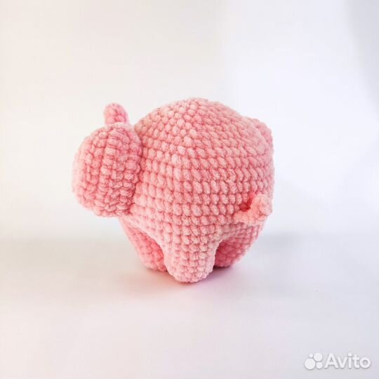 Вязаный плюшевый слоник Игрушка на день влюбленных