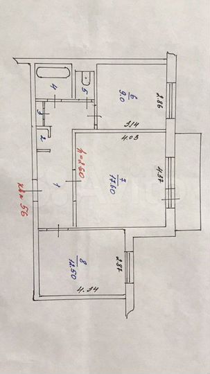 2-к. квартира, 53,6 м², 4/5 эт.
