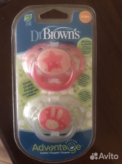 Пустышки новые dr. Browns