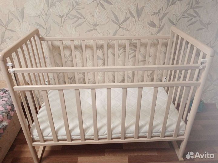 Кровать детская/качалка, цвет Береза