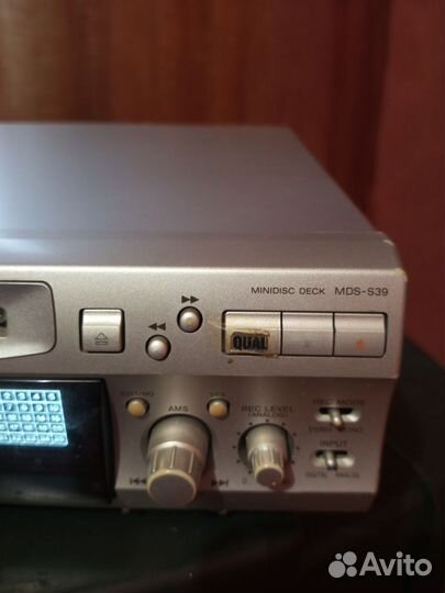 Минидисковая дека sony minidisc deck mds-s39