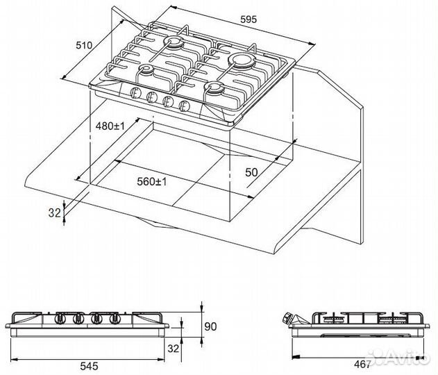 Независимая варочная панель Kuppersberg TGM 60C