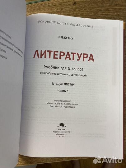 Учебник по литературе 9 класс Сухих