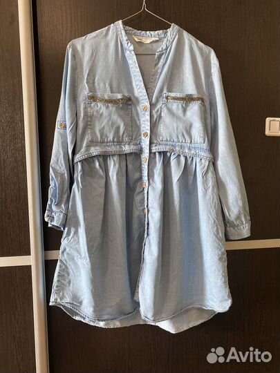 Джинсовое платье женское zara