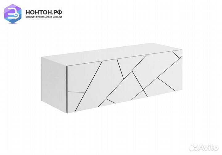 Тумба под тв подвесная Гранж тм-004 белый шагрень