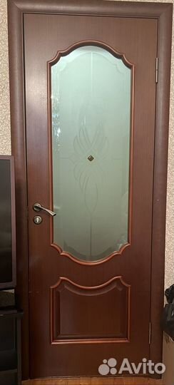 Дверь межкомнатная со стеклом бу