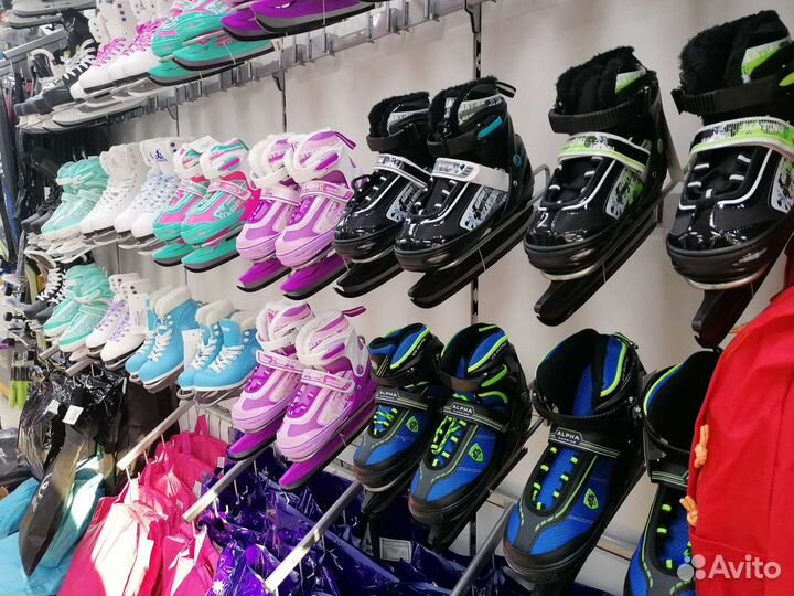 Коньки ледовые фигурные раздвижные хоккейные