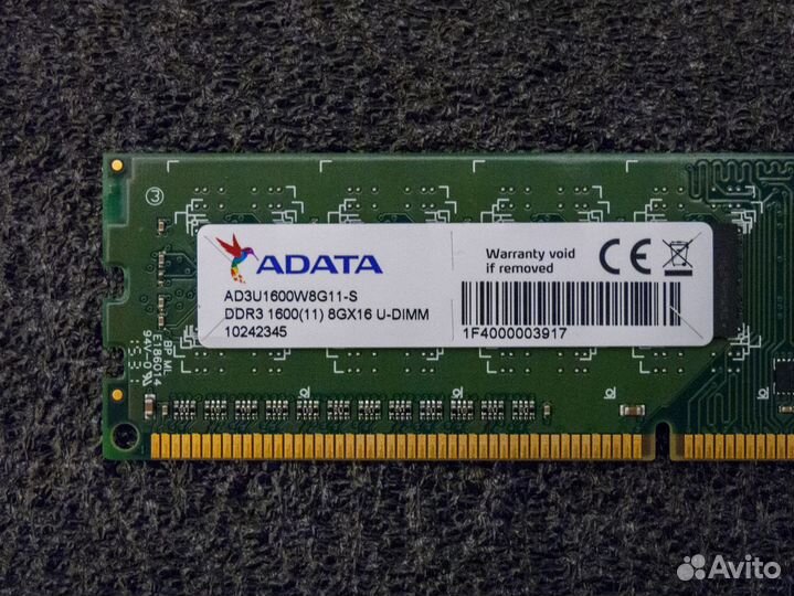 DDR3 8gb 1600mhz 2rank CL11-11-11-28 Adata Premier