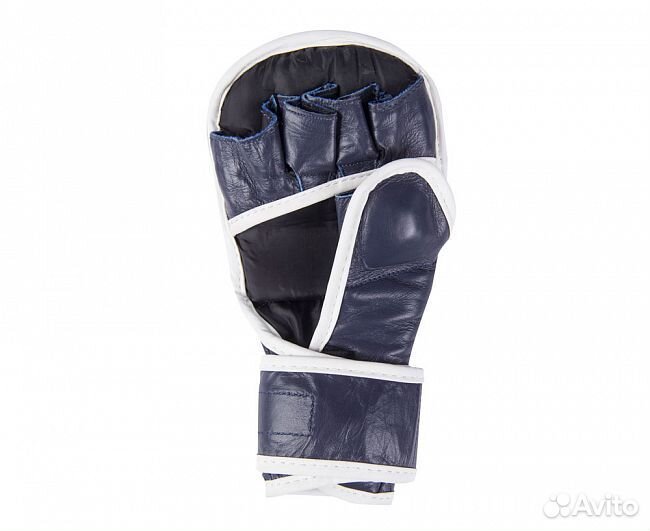 Перчатки для мма Clinch Union кожа синие (L)