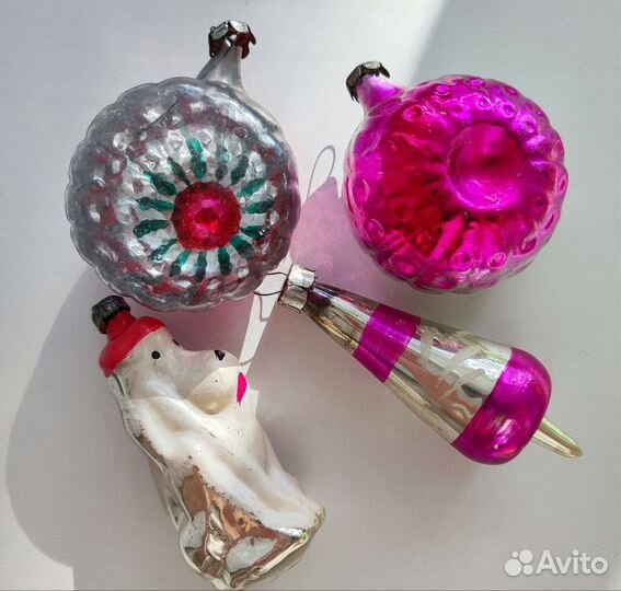 Елочные игрушки СССР советские стекло