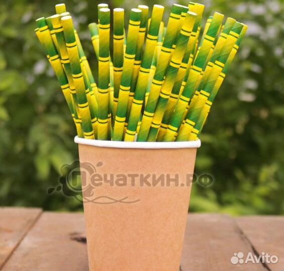 Бумажные трубочки для бара 6x140 мм