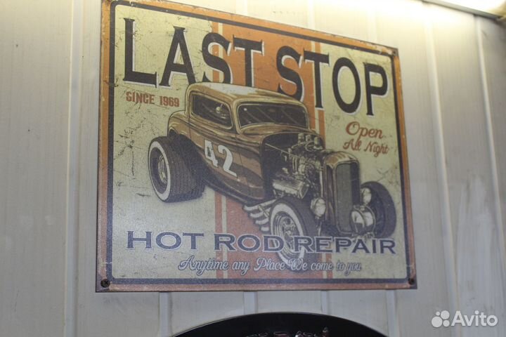 Металлические таблички часы Harley