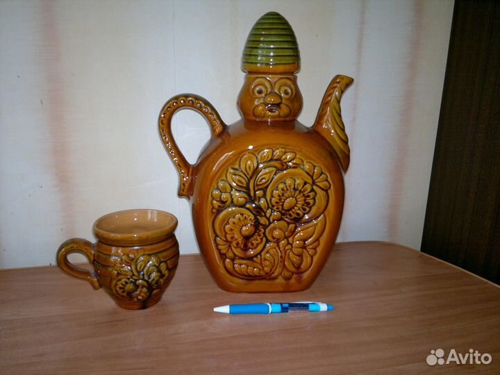 Квасник (Кувшин) из СССР с чашкой