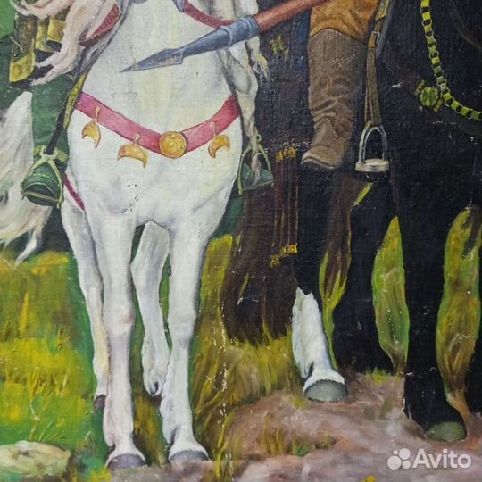 Картина маслом на холсте старинная