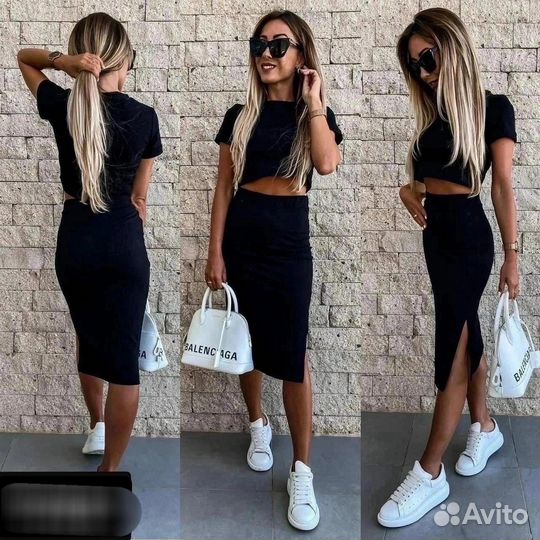 Костюм юбка и топ женский летний