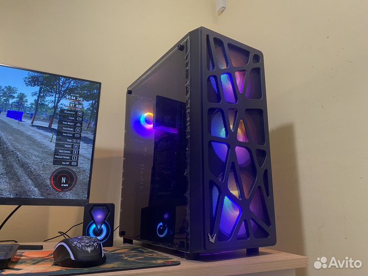 Шустрый Игровой пк с монитором/RX/Mana
