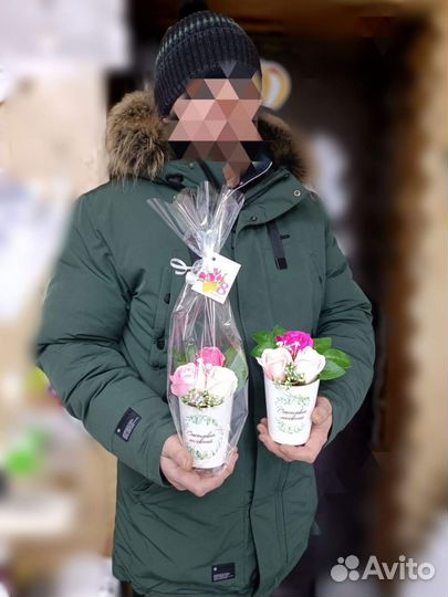 Букет из мыльных роз