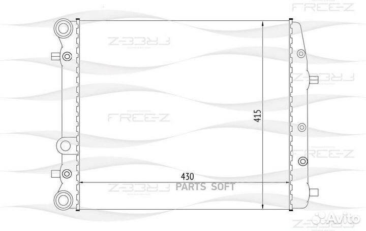 Радиатор охлаждения skoda Fabia 99- VW Fox/Polo 01