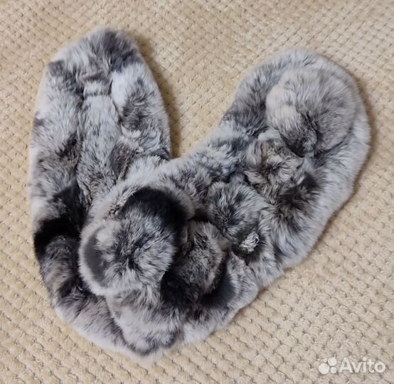 Шарф из меха кролика