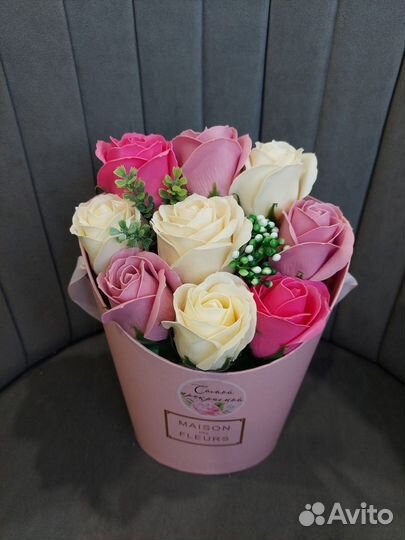 Букет из мыла розы