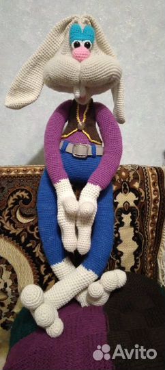 Мягкая игрушка заяц обнимаец