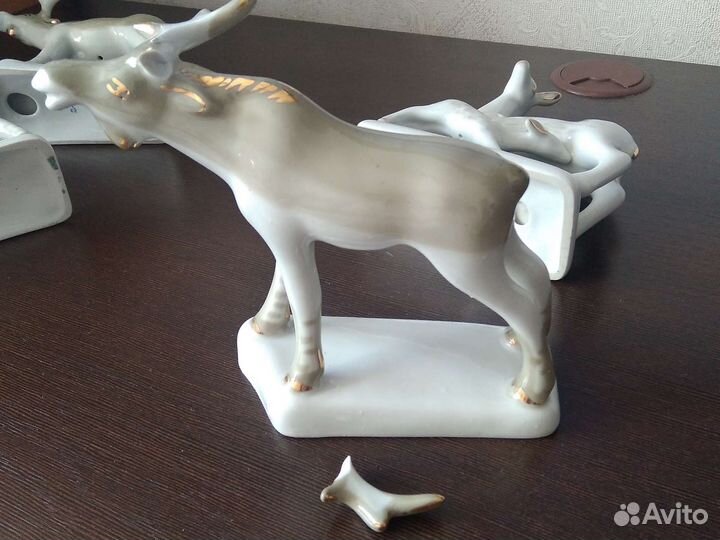 Фигурки статуэтки СССР лось олень цапля