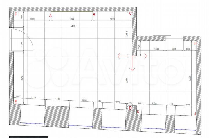 Торговая площадь, 38.3 м² (первая линия)