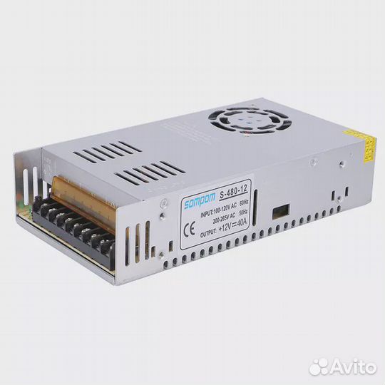 Блок питания 12V 40A 480W, источник питания S-480