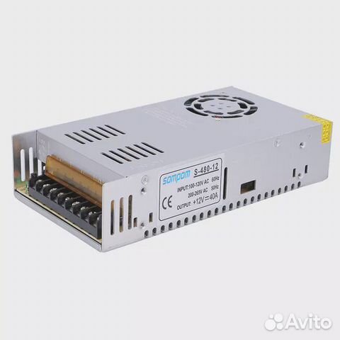 Блок питания 12V 40A 480W, источник питания S-480