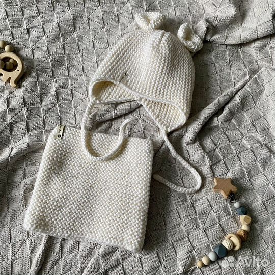 Детская шапка Эльф, с ушками, чепчик, снуд. Свяжу