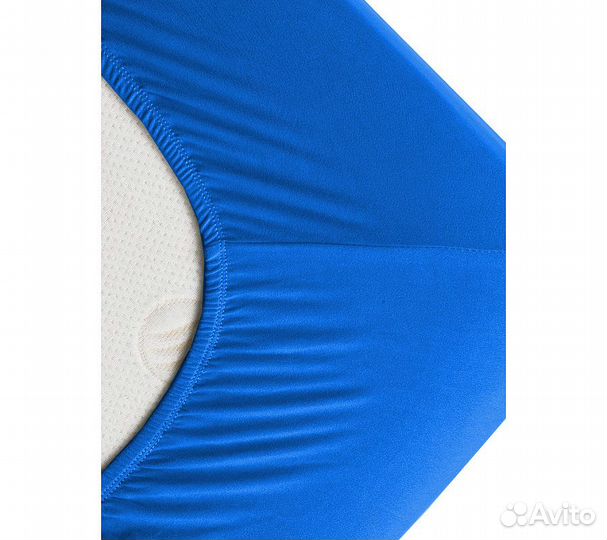 Простынь GoodNight Трикотаж 200х200х20 Лазурный на