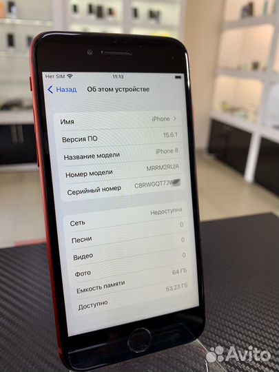 Телефон iPhone 8 64 gb Ru/A состояние нового