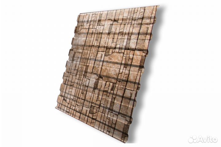 Профнастил под дерево камень