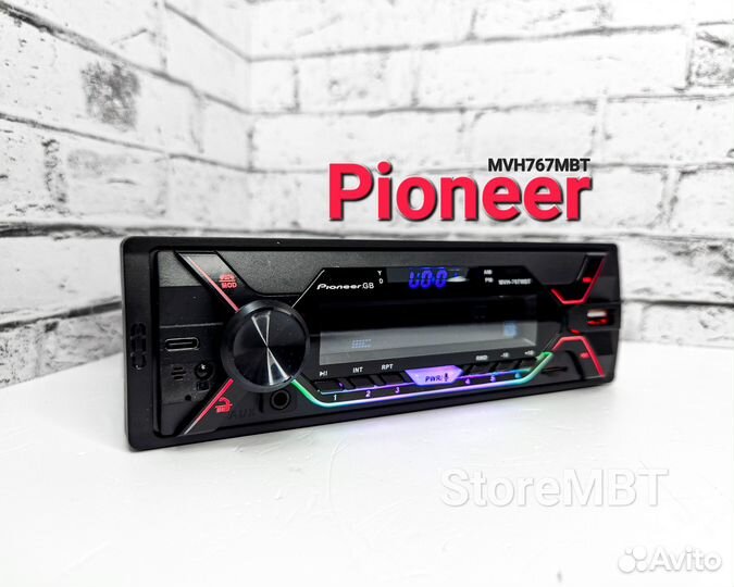 Магнитола с блютуз, Pioneer 767 - новая модель