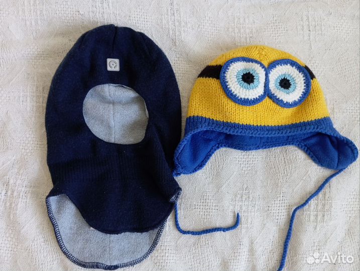 Зимняя шапка шлем Crocid и шапка ручн.работыМиньон