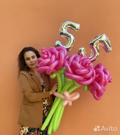 Букет роз из шаров