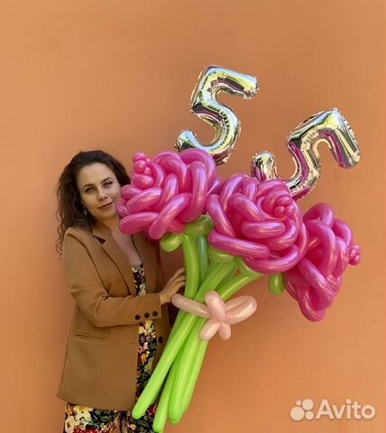 Букет роз из шаров