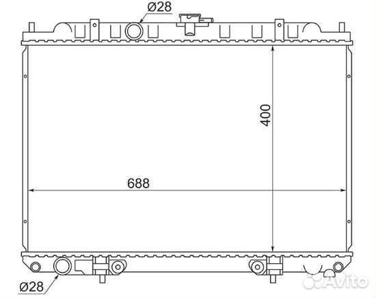Радиатор двигателя Nissan Avenir W11 QG18DE