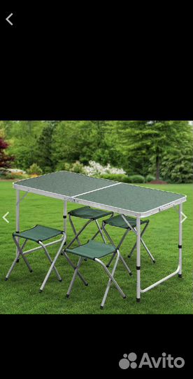 Стол складной туристический и 4 стула
